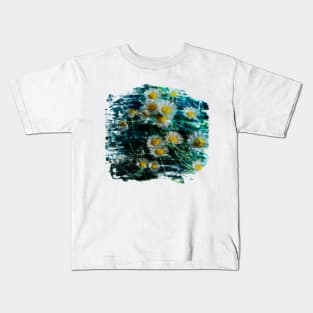 Ox-eye daisy flower brushstrokes Kids T-Shirt